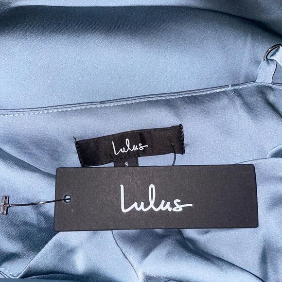 Sky Blue Silky Dress - Picture 5 of 5